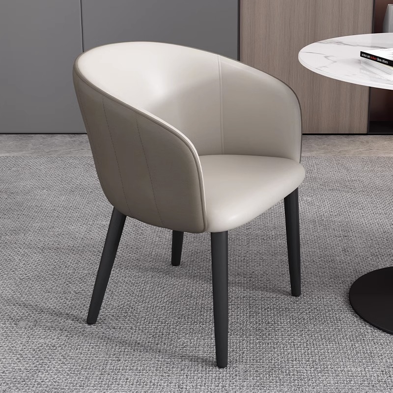 Luz de lujo comedor silla mesa de comedor silla moderna simple ocio respaldo suave bolsa de café silla Hotel negociación silla