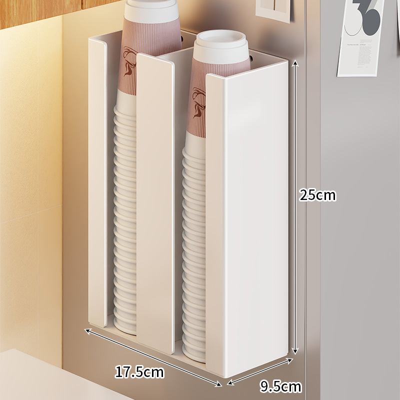 Organizador Magnético de Vasos de Papel de Hierro, De Pared, Sin Perforación, para Refrigerador image 6