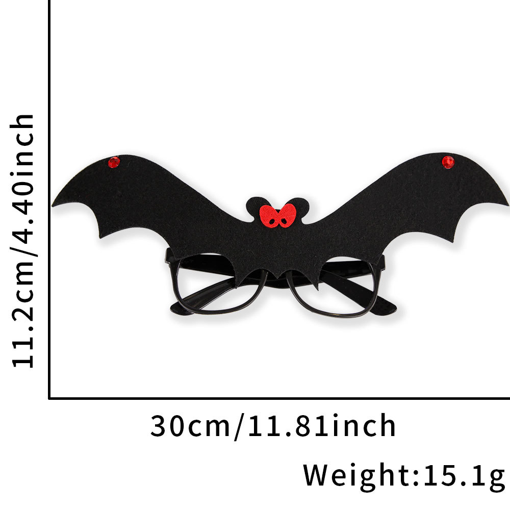 Nuevas gafas de murciélago de Halloween, banda de pelo, fiesta de fantasmas, extraña tela no tejida, marco de gafas de murciélago negro