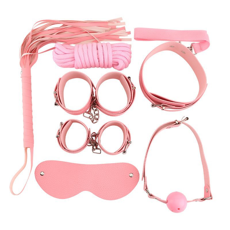 Litchi-patroonkoppels, SM-plezierrekwisieten, training voor vrouwelijke handboeien, bondage en handboeien, 7-delige set seksspeeltjes