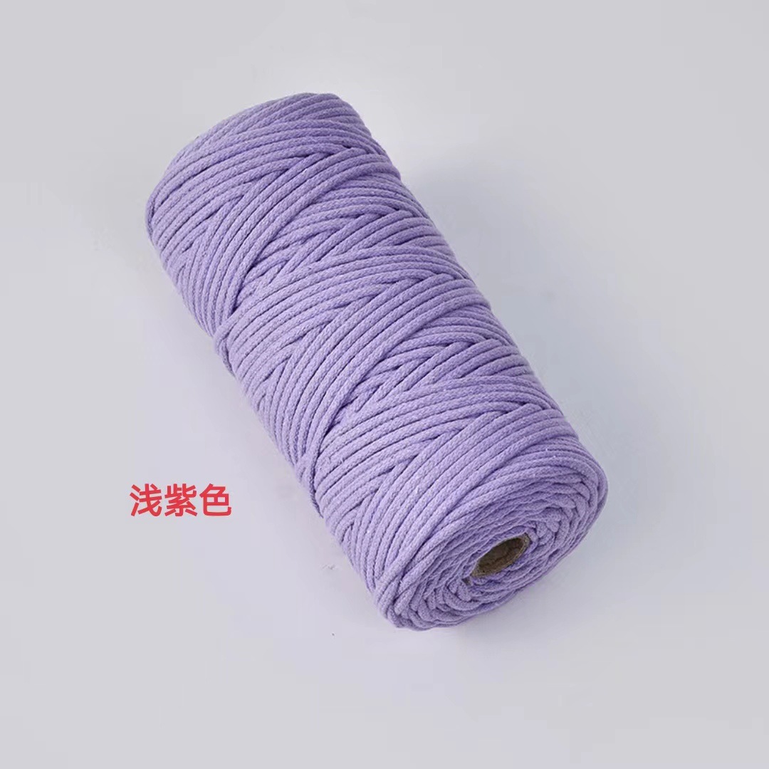 Cuerda de algodón con núcleo de color de 4mm, cuerda de nudo, pulsera de cuerda tejida a mano, cuerda de algodón, cuerda de tapiz, funda de botella creativa, cuerda decorativa