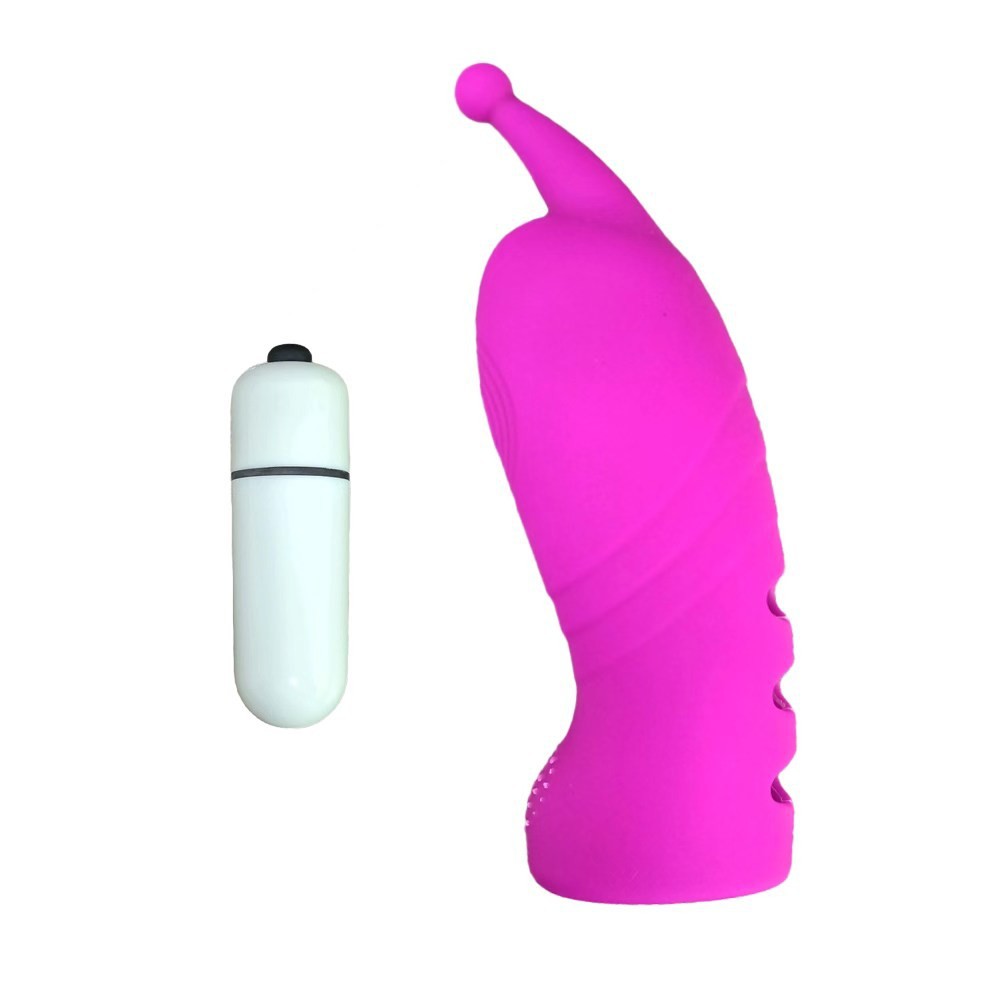 Finger Vibrator Sleeve, Silicone G-Spot & Clitoral Massager, Black — detail image 4