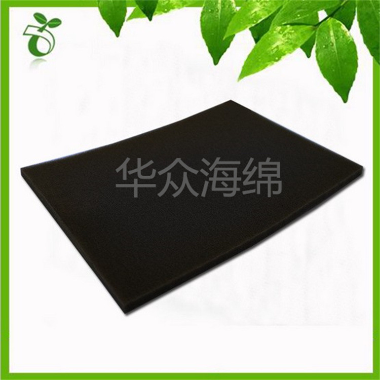 供应黑色PU聚氨酯导电海绵屏蔽材料导电布高性能导电海棉缓冲垫