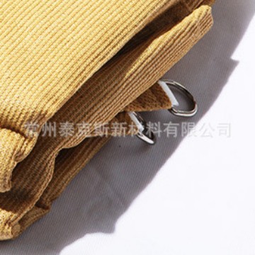 米黄色遮阳帆 BSCI厂家 PE聚乙烯遮阳帆 防水防晒帆布 三角遮阳帆