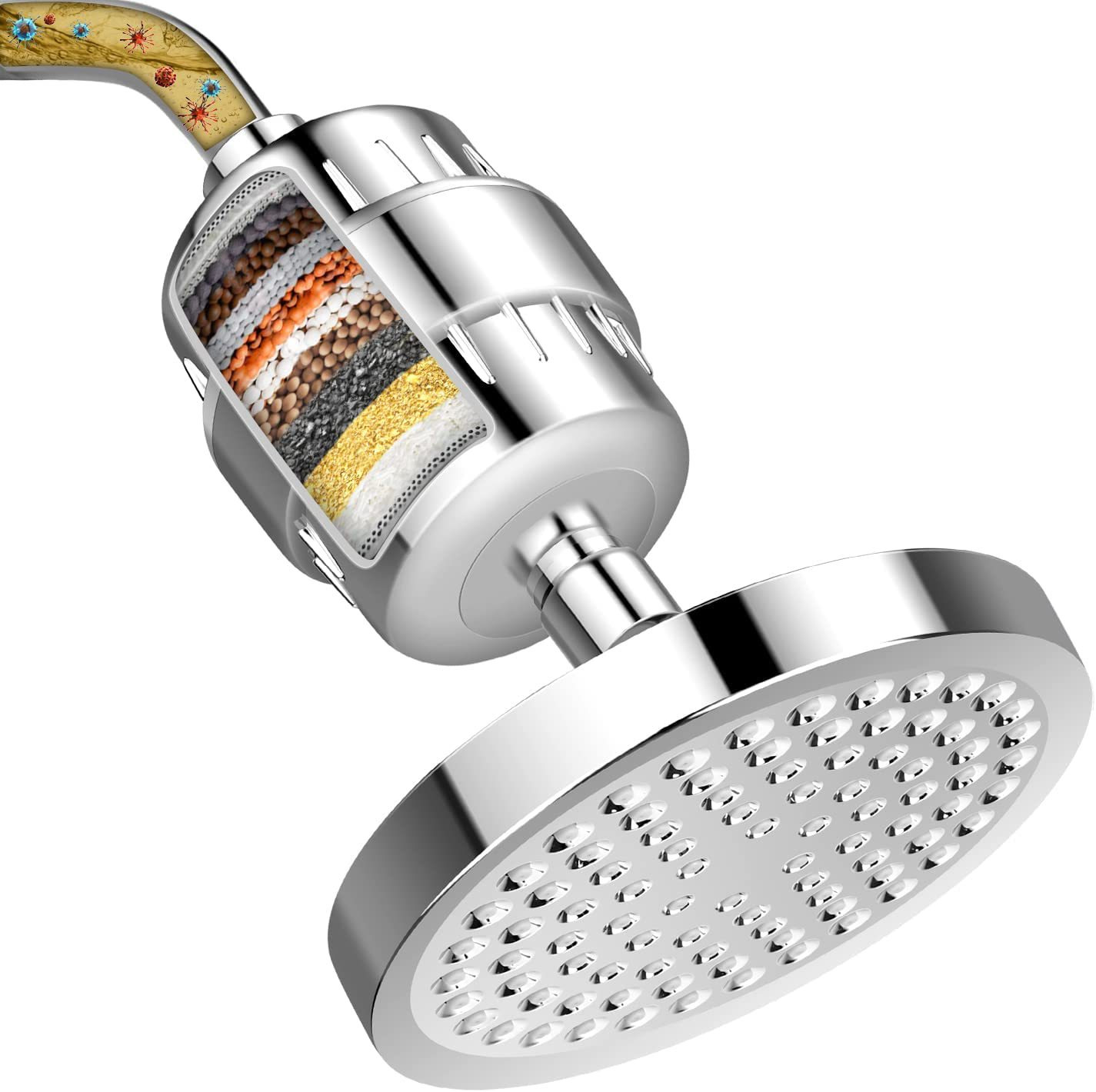 Conjunto de ducha de estilo americano con 15 filtros de 6 pulgadas presurizadas belleza gran combinación de ducha de pulverización superior