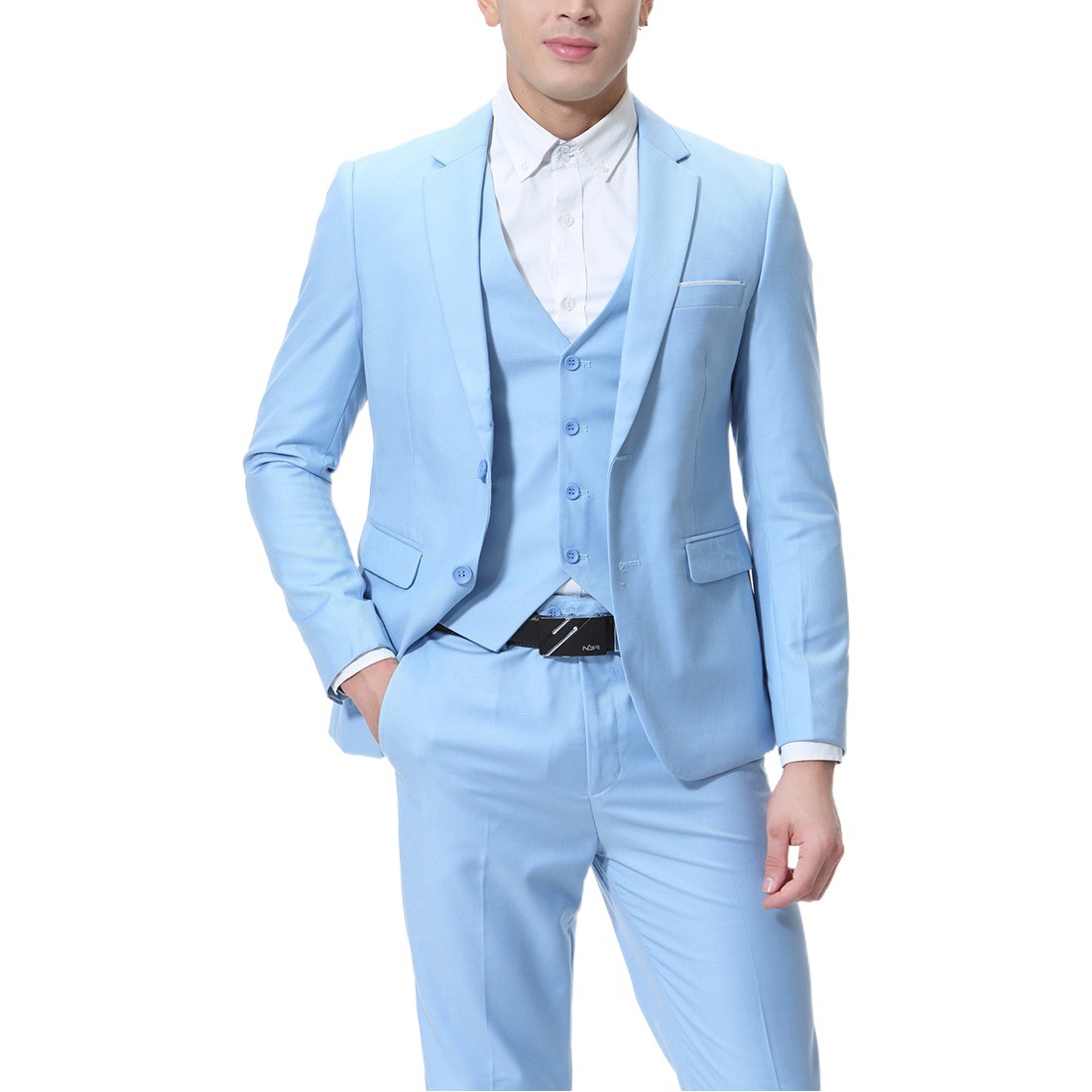 Traje de traje de hombre de primavera y otoño para hombre Traje de dama de honor de boda de tres piezas para hombre de estilo coreano slim fit traje profesional para hombre