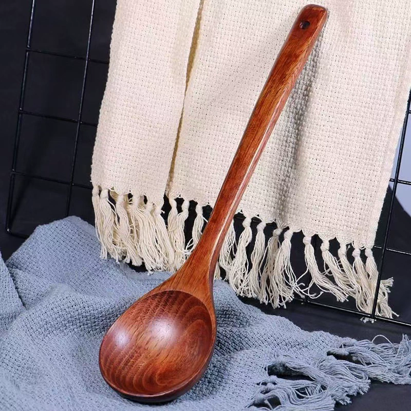 35.5cm Супер длинная деревянная ложка для приготовления пищи удлинительная ручка деревянная ложка деревянная ложка для супа домашняя антипригарная деревянная ложка