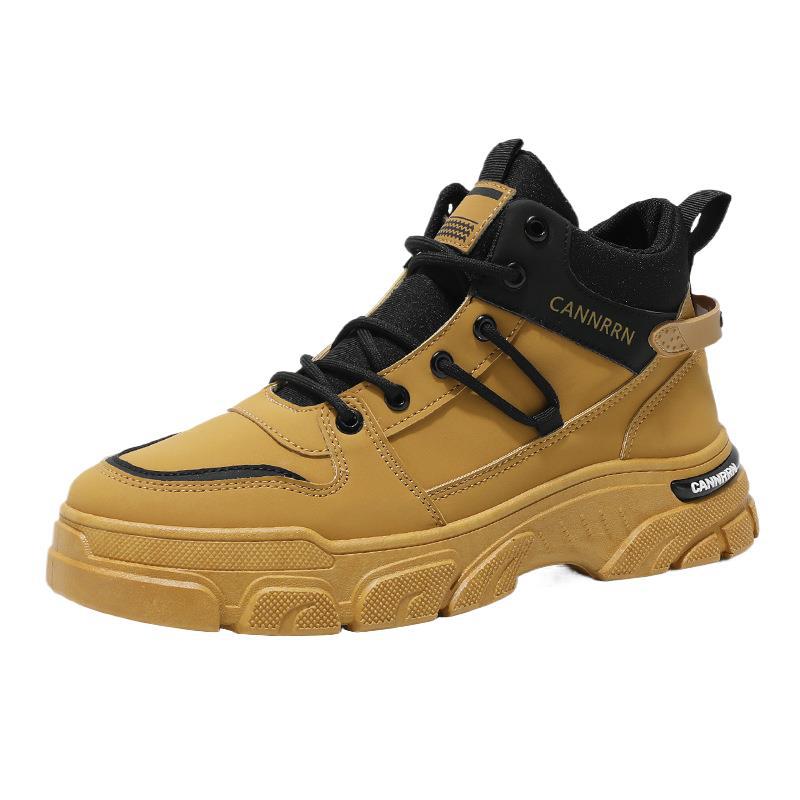 Zapatos masculinos de otoño, nuevas botas Martin de alta gama, tendencias masculinas, ropa de trabajo, zapatos de trabajo antideslizantes, botas cortas de ocio