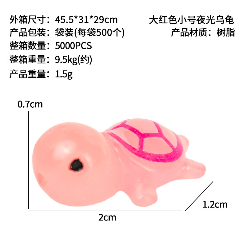 Decoración de tortuga luminosa, accesorios de bolsa ciega de micro paisaje, peceras de musgo, artesanías de resina de paisajismo, adornos de escritorio