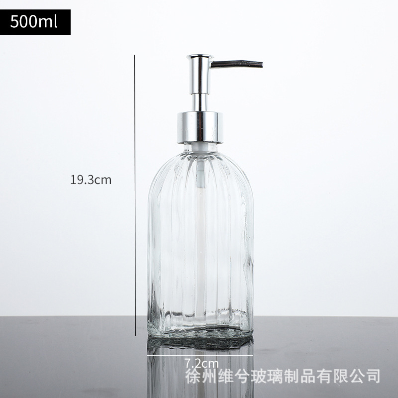 500 ml de grano cuadrado y vertical; Transparencia; vidrio