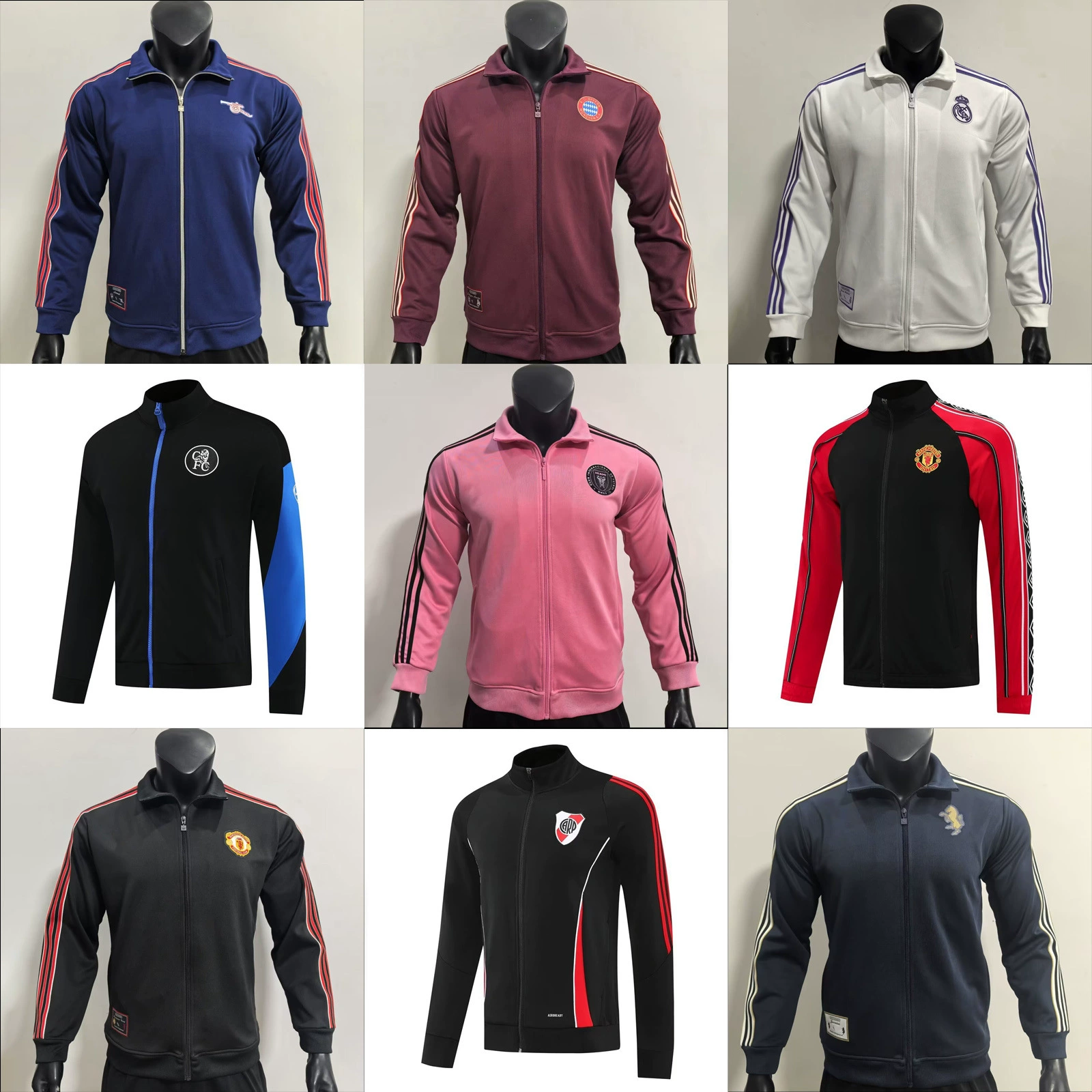 Куртка футбольная 2526, спортивный топ Paris Chelsea Mexico Arsenal Tottenham Miami