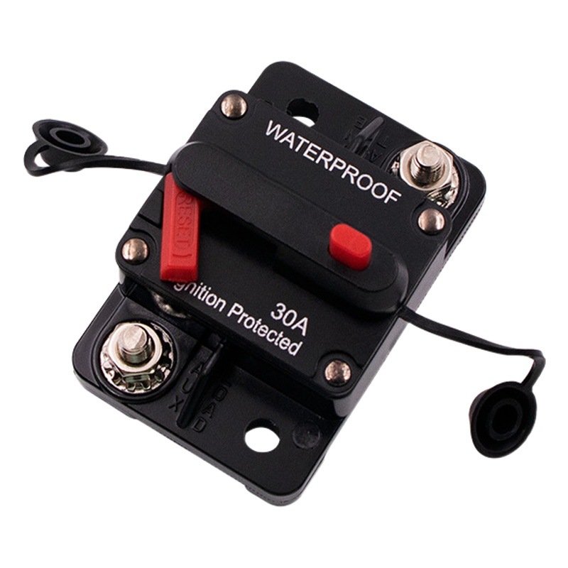 Car Audio uno fuera de un portafusibles interruptor de circuito de potencia de restablecimiento manual off-road vehículo 12-24V forro de seguridad