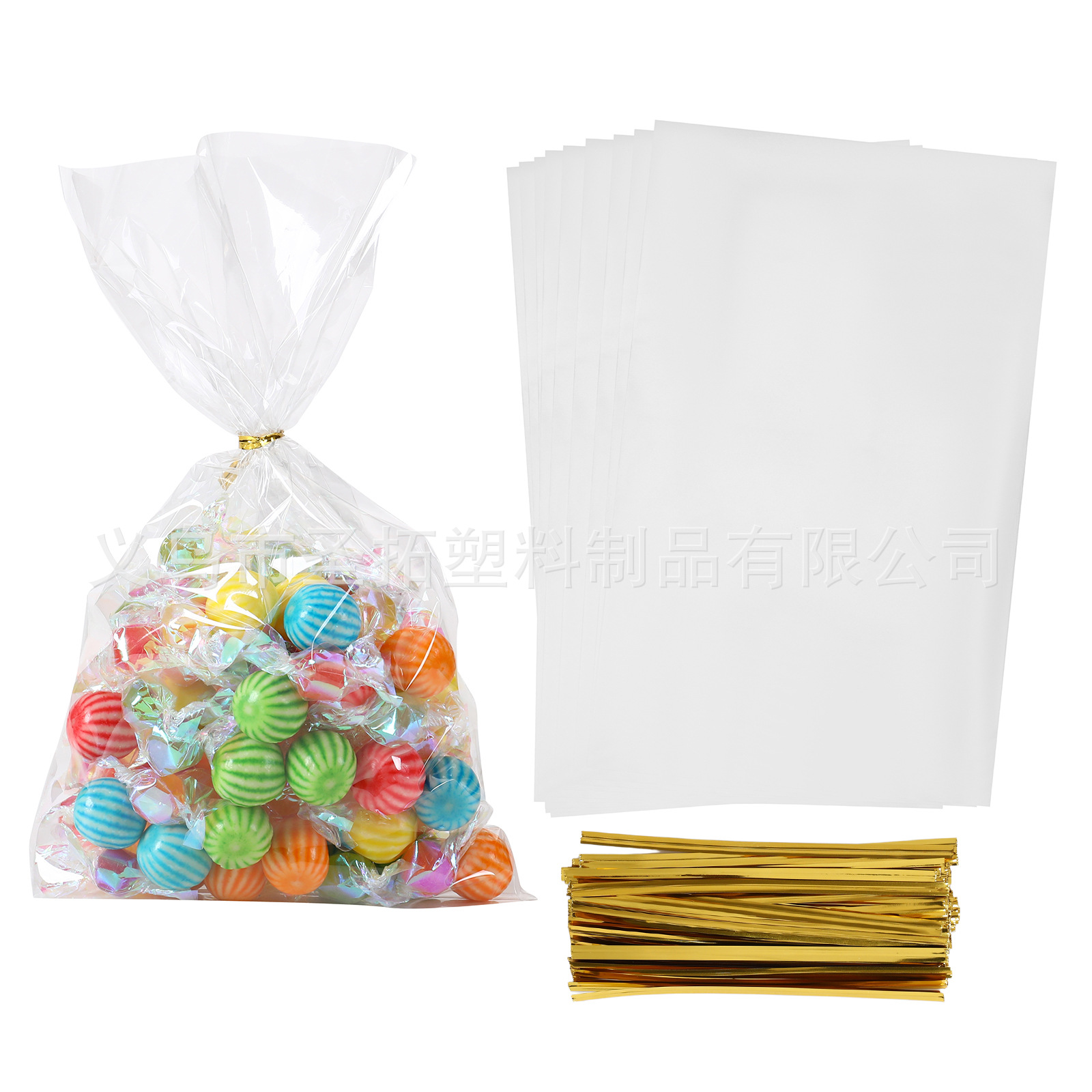 Bolsas transparentes transfronterizas de palomitas de maíz de frutas y verduras bolsas de preservación desechables bolsas de dulces de color al por mayor
