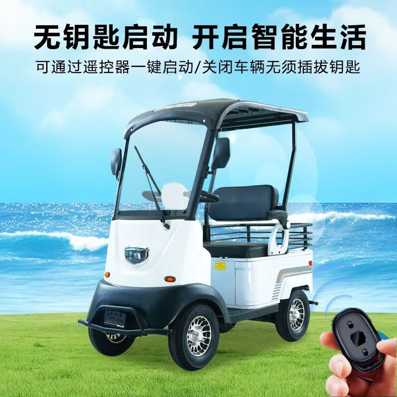 Exportable X2 classic model small bus, elderly mobility vehicle for transporting children, with canopy and double seat