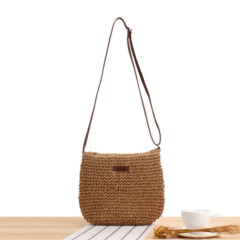 Andralyn Leisure Commuter Crossbody Woven Bag Korean Version Fashion Beach Bag New Trend Instagram Casual Grass Woven Bag_voghion.com