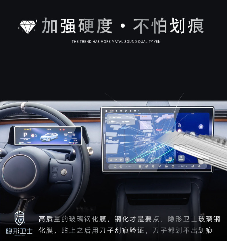 Suitable for MG07 central control navigation instrument interior display screen protective tempered film car interior modification accessories