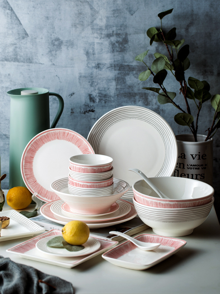 西餐餐盤北歐好看的餐具日式ins 風網紅款創意陶瓷碟家用組合盤子