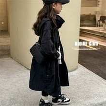 女童冲锋衣2023春装新款中大童外套中长款风衣春装上衣女童外套