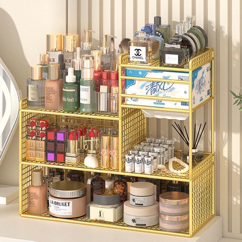 Cosmetics Storage Box Desktop Storage Rack Dormitory Dressing Table Skin Care Products Facial Mask Household Multi-Layer Storage Box for Miscellaneous Items