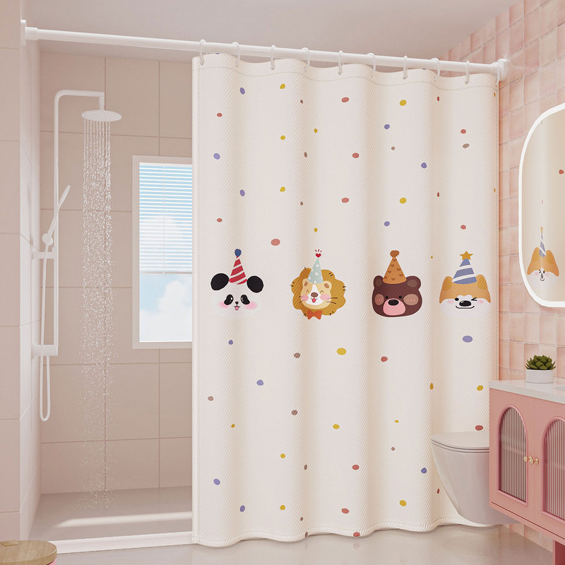 Bathroom Partition Curtain, Waterproof and Mildew-Proof Shower Curtain Set, No-Drill Installation, Shower Curtain for Bathroom, Bath Hanging Curtain, Window Curtain