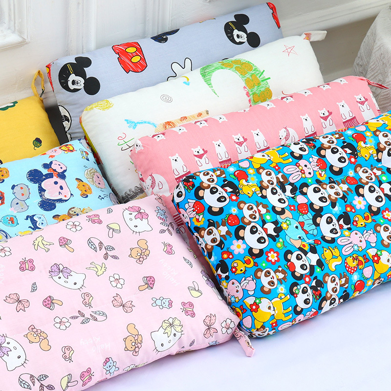 Cotton cartoon pillow for kindergarten for sleep for students