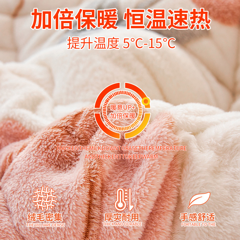 雪のベルベットの保温布団は芯の冬の羊のベルベットの学生寮に厚い綿を入れて牛乳のベルベットの厚い布団に覆われている
