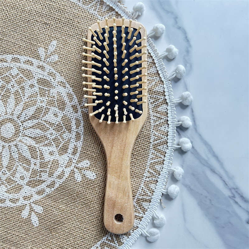 Bolsa de aire loto peine de madera cojín de aire masaje peine peluquería pelo liso maquillaje peine hogar boutique hemu peine placa grande peine