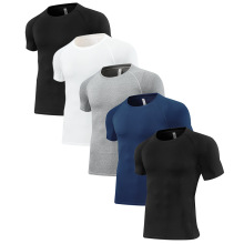 速干紧身衣男跑步运动套装高弹健身服短袖篮球训练打底裤厂家直销