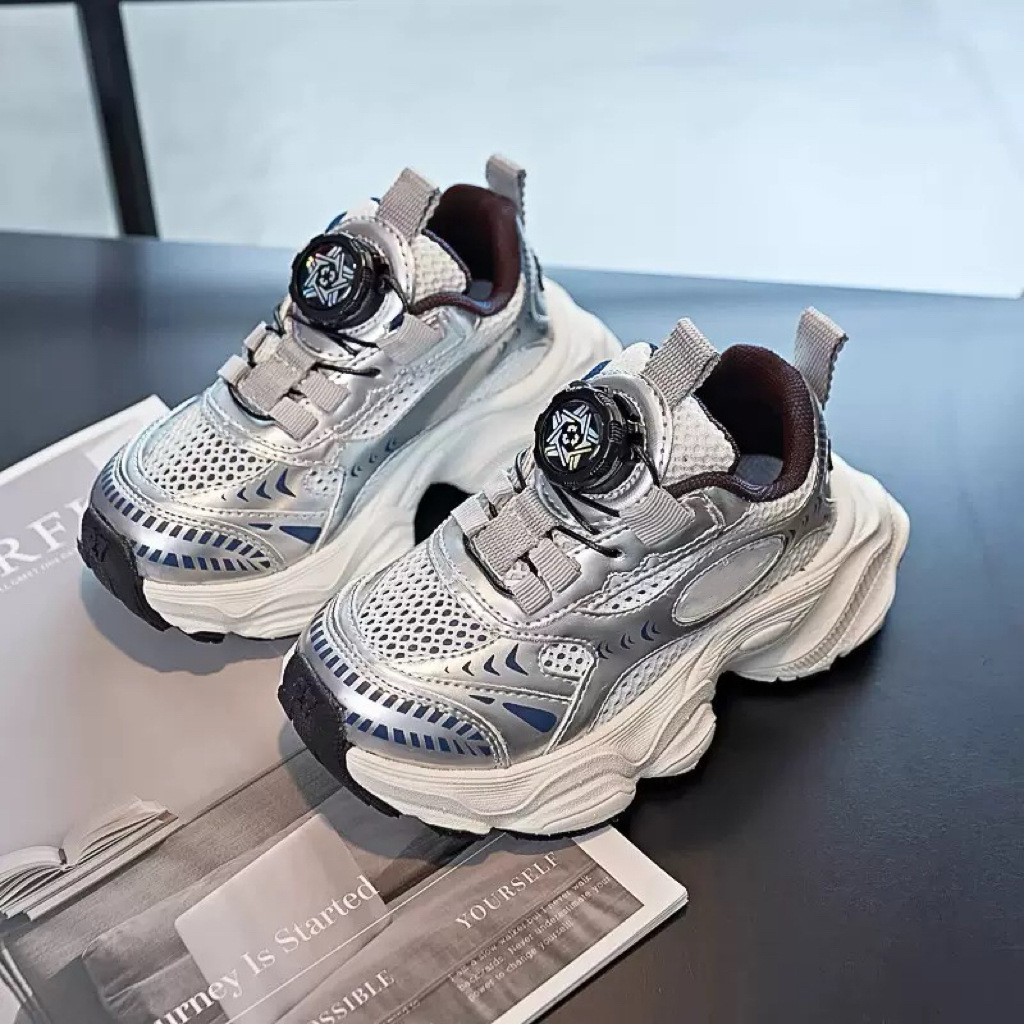 Zapatillas deportivas para niñas, modelo nuevo de verano 2026, zapatillas transpirables de malla única para niños, zapatillas de papá para niños, zapatillas de running de malla para niños image 7
