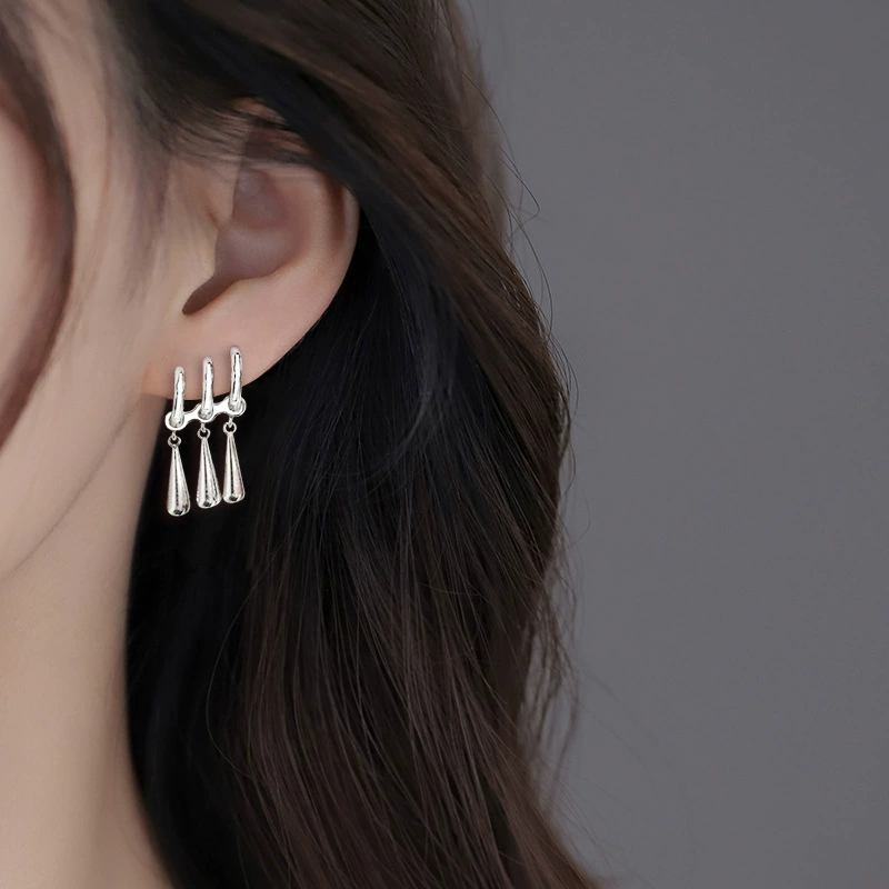 Серьги с кисточками, каплевидные, короткие, корейские товары, французский стиль