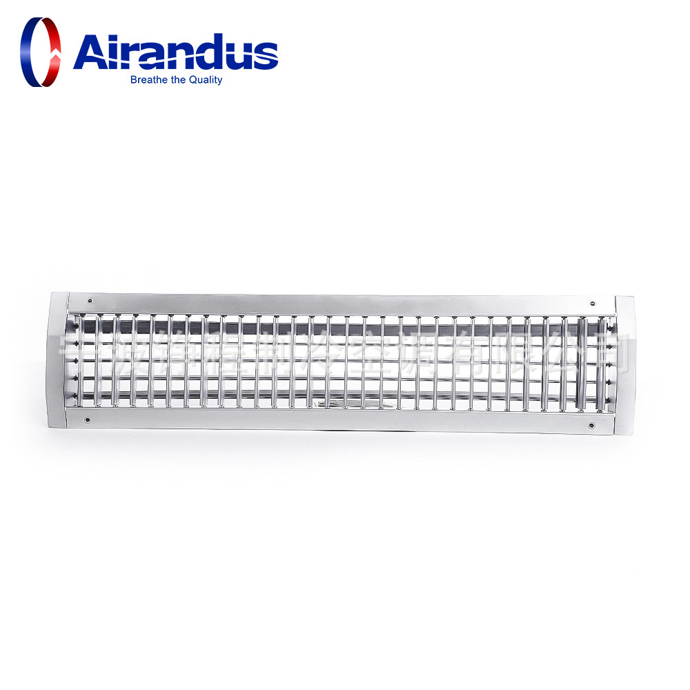 铮程批发 双管道风口DGD 条形格栅 单偏转格栅 通风螺旋管道