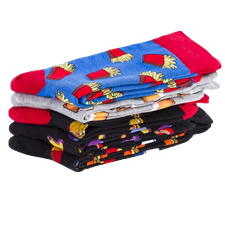 2025d New Creative Pattern Men's Plus Size Cotton Casual Trendy Socks_voghion.com