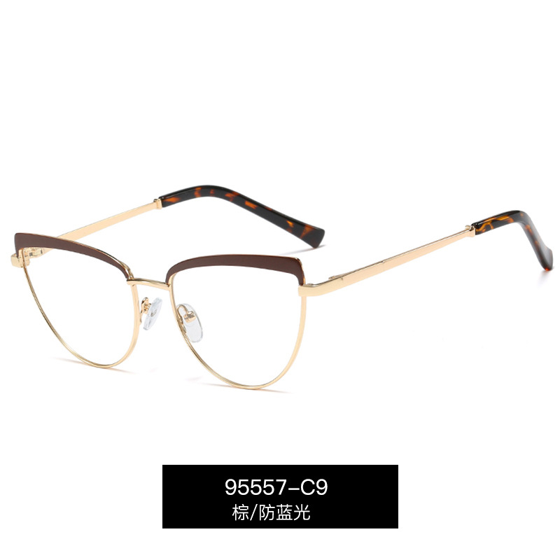 95557 nuevo anti-azul gafas de luz unisex gafas de ordenador Retro de metal gafas lisas gafas de Marco