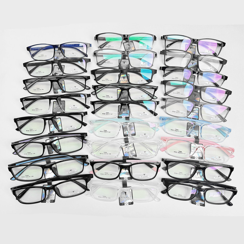 New TR90 Myopia Glasses Frame Lightweight Screwless Full Plastic Glasses Frame for Prison Detention Center Wholesale