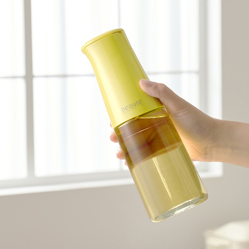 Self-designed automatic opening and closing oil pot glass oil bottle kitchen food grade condiment bottle without oil hanging gravity oil pot