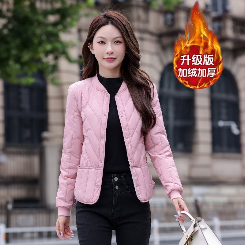 冬季加绒加厚医护内穿女士内胆棉衣棉袄值班打底立领保暖羽绒棉服