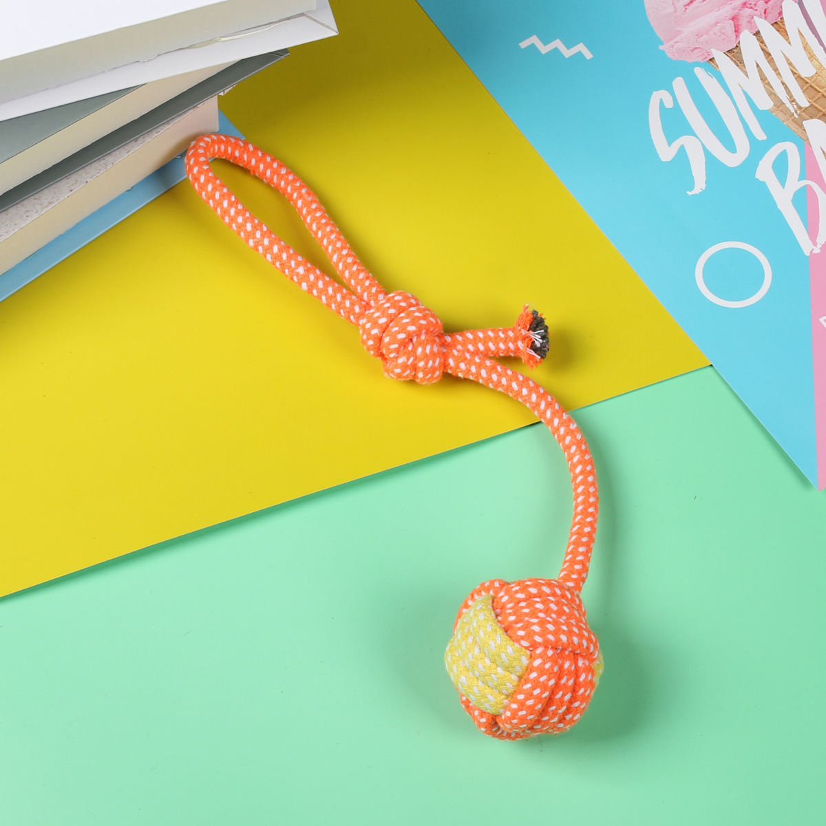 Simple Style Cotton Rope Solid Color Pet Toys display picture 1