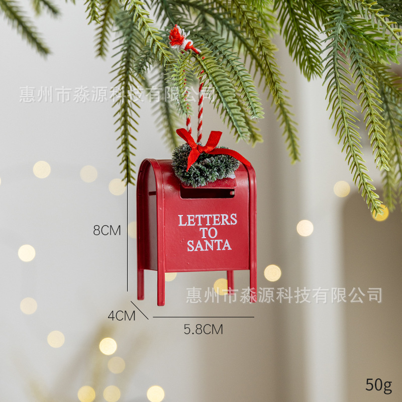クロスボーダークリスマスアイアンガーランドメールボックスペンダントクリスマスツリーレイアウトデスクトップ造園装飾品お祭り雰囲気の装飾|undefined