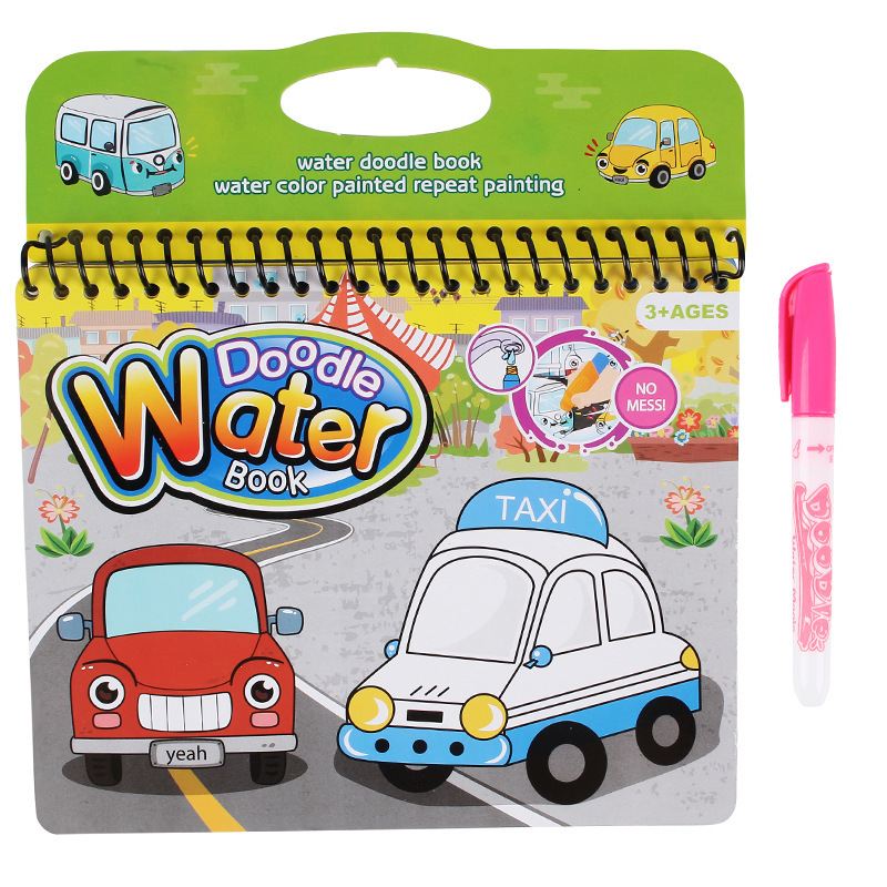 Libro Mágico de Pintura con Agua de Dibujos Animados para Niños de Papel Reutilizable image 9