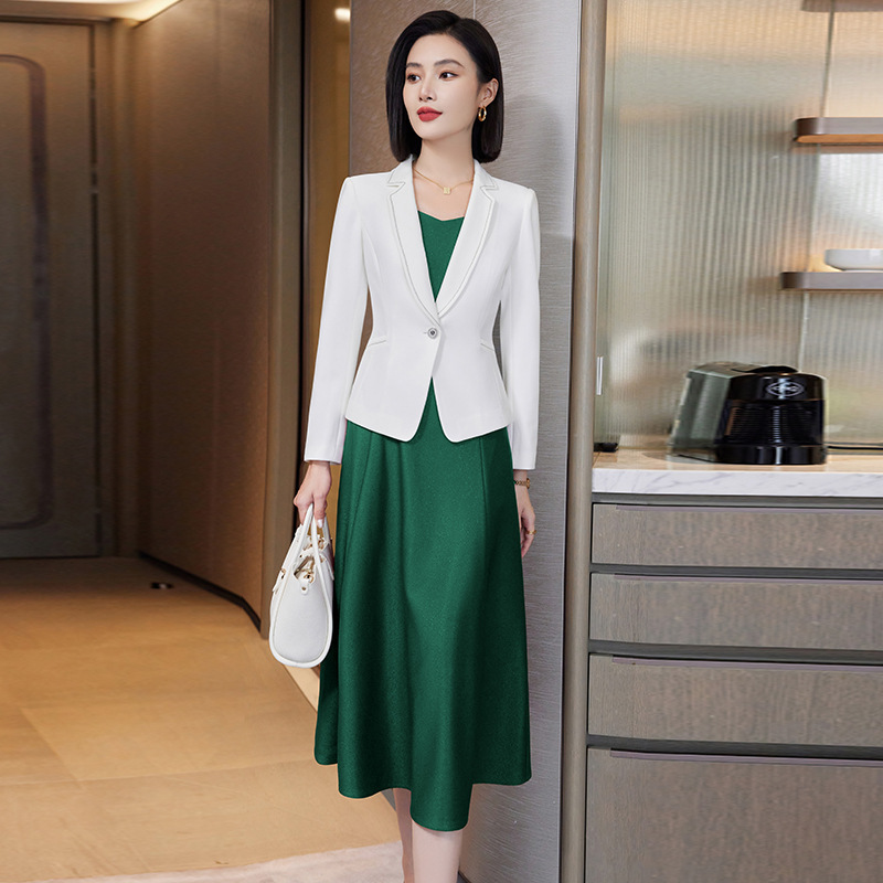 白色西装外套女春秋2025新款气质名媛高级感修身高端职业正装西服|undefined