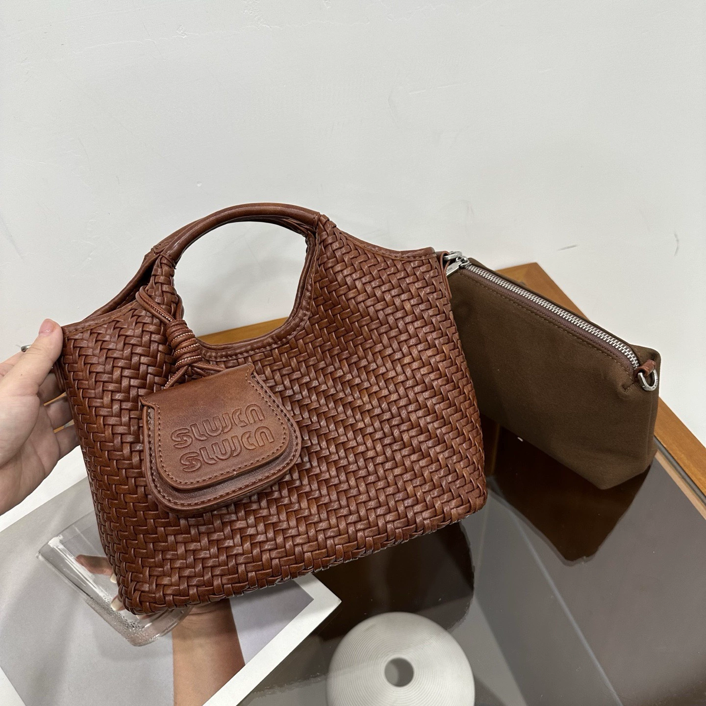 Basket, small shoulder bag, one-shoulder bag, DIY