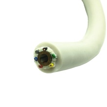 6芯帶氣管電纜醫療美容儀器電源加氣路線電纜白色柔性帶氣路電纜