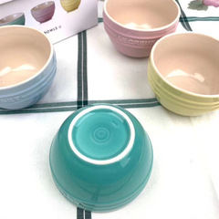 French ice cream color 10cm rice bowl 4-piece ceramic bowl soup bowl small bowl rice bowl set