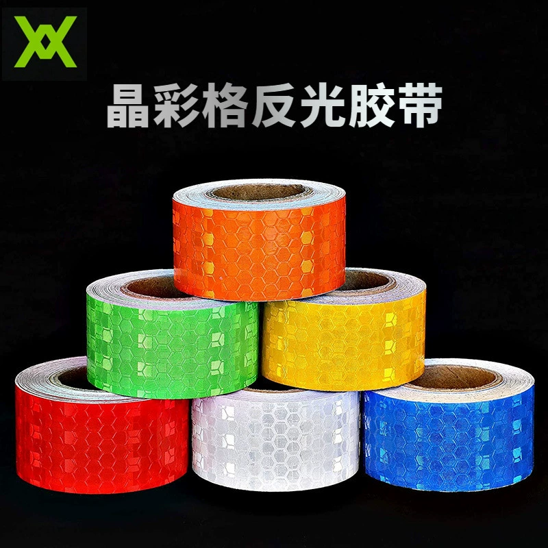 Yongkang wanxiao горячая Распродажа светоотражающая лента однотонные решетчатые наклейки сотовые клетчатые ночные предупреждающие наклейки 2 дюйма 5 мужчин