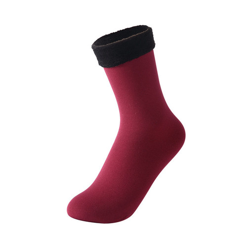 [One piece drop shipping] Velvet thickened snow socks mid-tube autumn and winter new imitation nylon cuffed floor socks for men and women