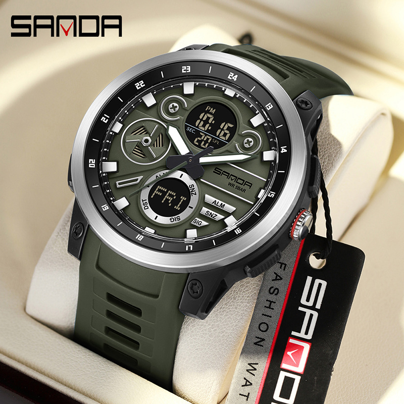 Sandda marca nuevo reloj impermeable estudiante multifunción reloj electrónico moda deportivo reloj electrónico