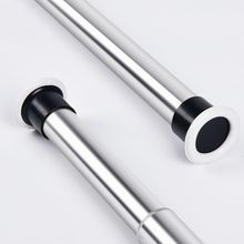 浴帘杆伸缩杆免打孔衣架不锈钢窗帘杆卫生间收缩单杆免钉支撑杆