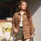 New Printed Women's Plaid Shirt Spring and Autumn European and American Fashion Casual Loose Retro Trendy Cross-border Plaid Shirt
