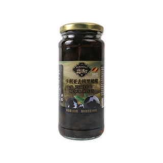 卡利亚 去核黑橄榄335g/罐醇厚休闲分享装西班牙西餐配料橄榄圈
