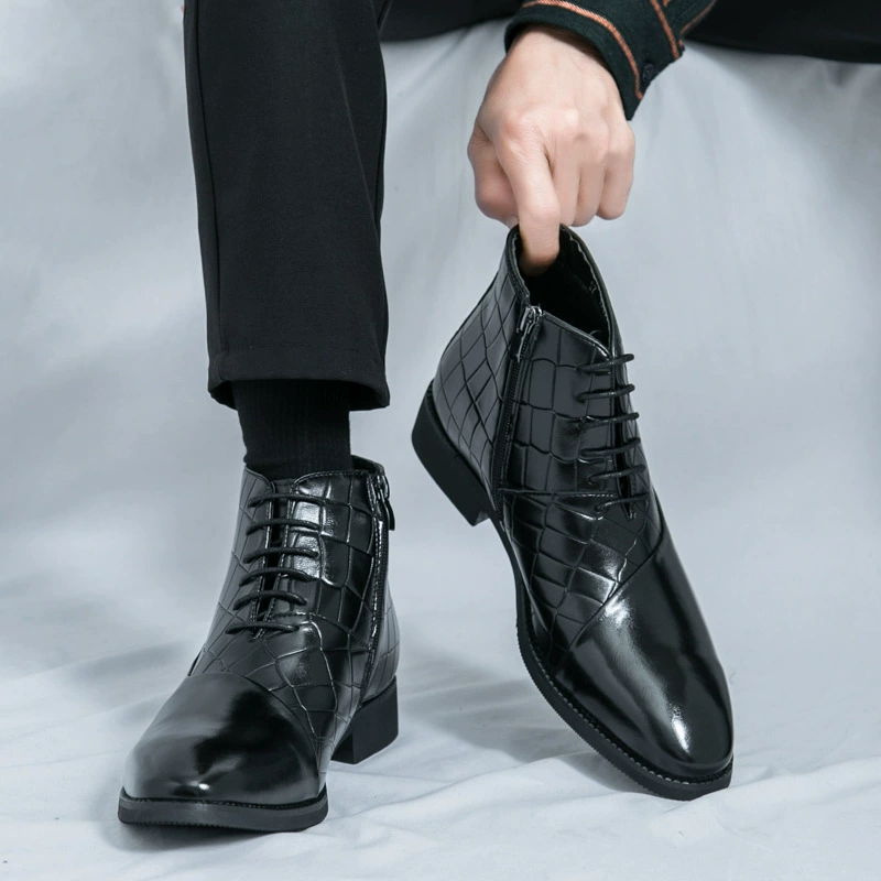 Ботинки Martens, модные высокие демисезонные ботинки, трендовый классический пиджак, большой размер, крокодиловый принт